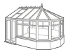 victorian conservatory with plants in view