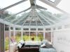 conservatory with roof glass in view