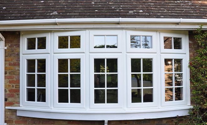 windows on the front of a house