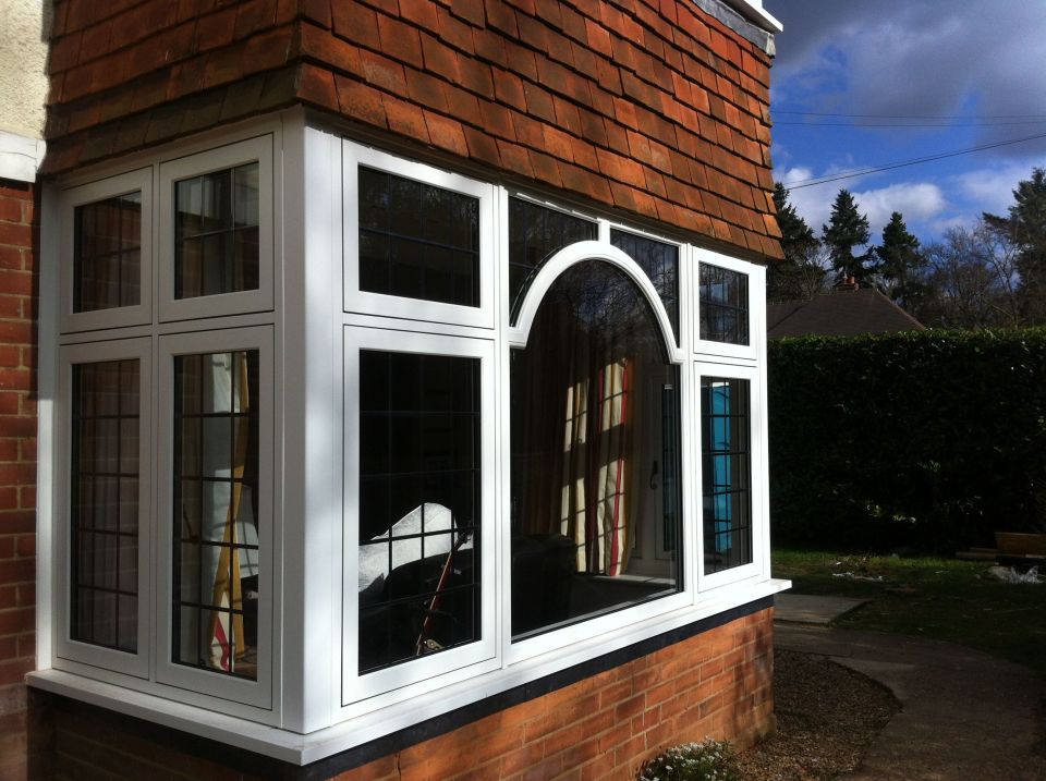 windows on the front of a house