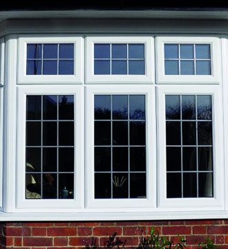 Windows on the front of a house