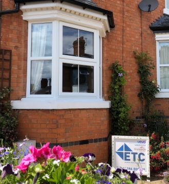 windows on the front of a house