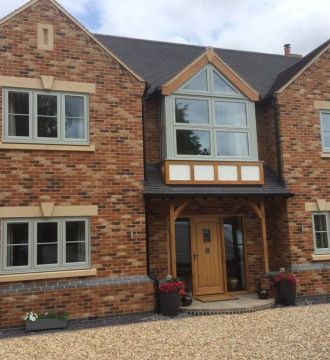 windows on the front of a house