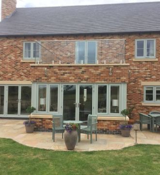 four windows at the front of a house