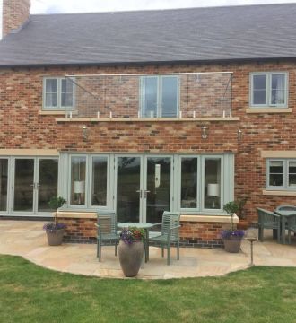 four windows at the front of a house