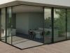 open sliding patio doors on modern home