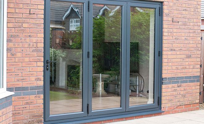 liniar upvc bi-fold doors on home