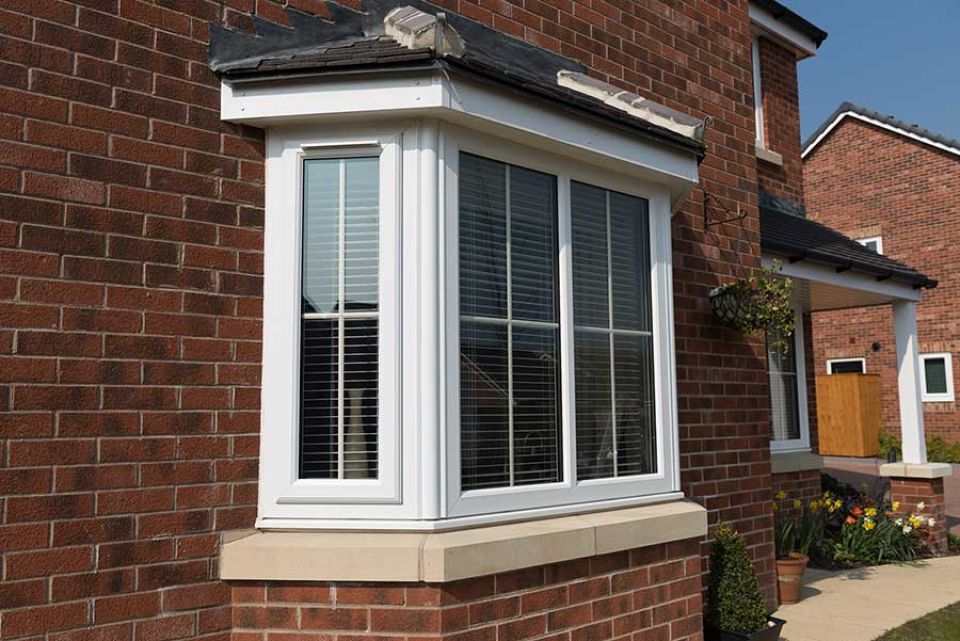 windows on the front of a house