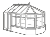 victorian conservatory with plants in view