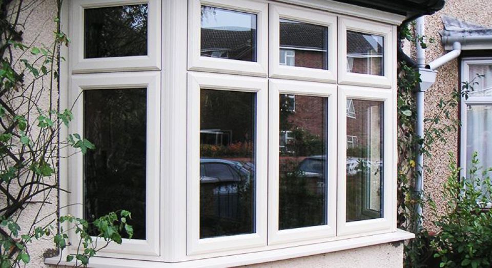 Windows on the front of a house